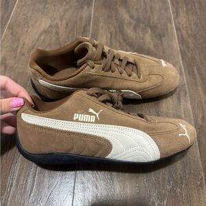 Puma Brown Suede Sneakers